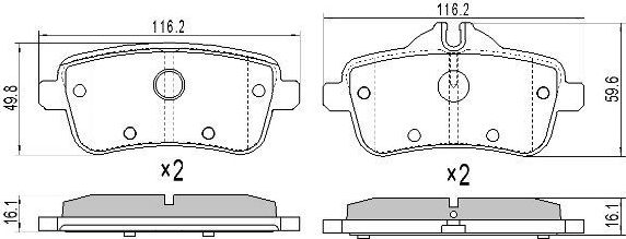 Тормозные колодки Fremax. Артикул FBP-1917