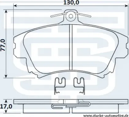 Колодки тормозные дисковые (Starke). Артикул 179826