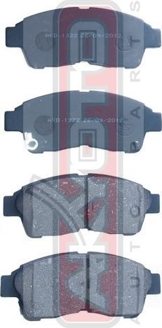 Тормозные колодки Akyoto Packing AKYOTO. Артикул AKD-1322