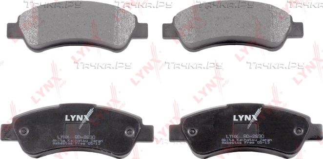 Тормозные колодки LYNXauto задние для Fiat Ducato III 2006-2026. Артикул BD-2830