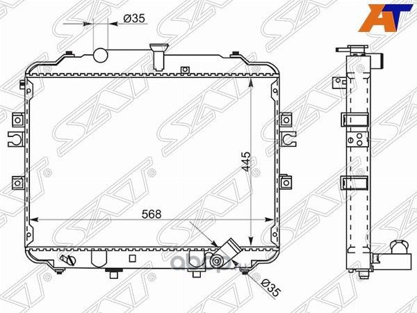РАДИАТОР HYUNDAI PORTERH100 04- 2.5D HY0011-1 (SAT). Артикул HY00111