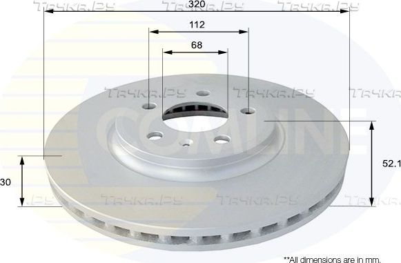 Тормозной диск Comline COATED. Артикул ADC1477V