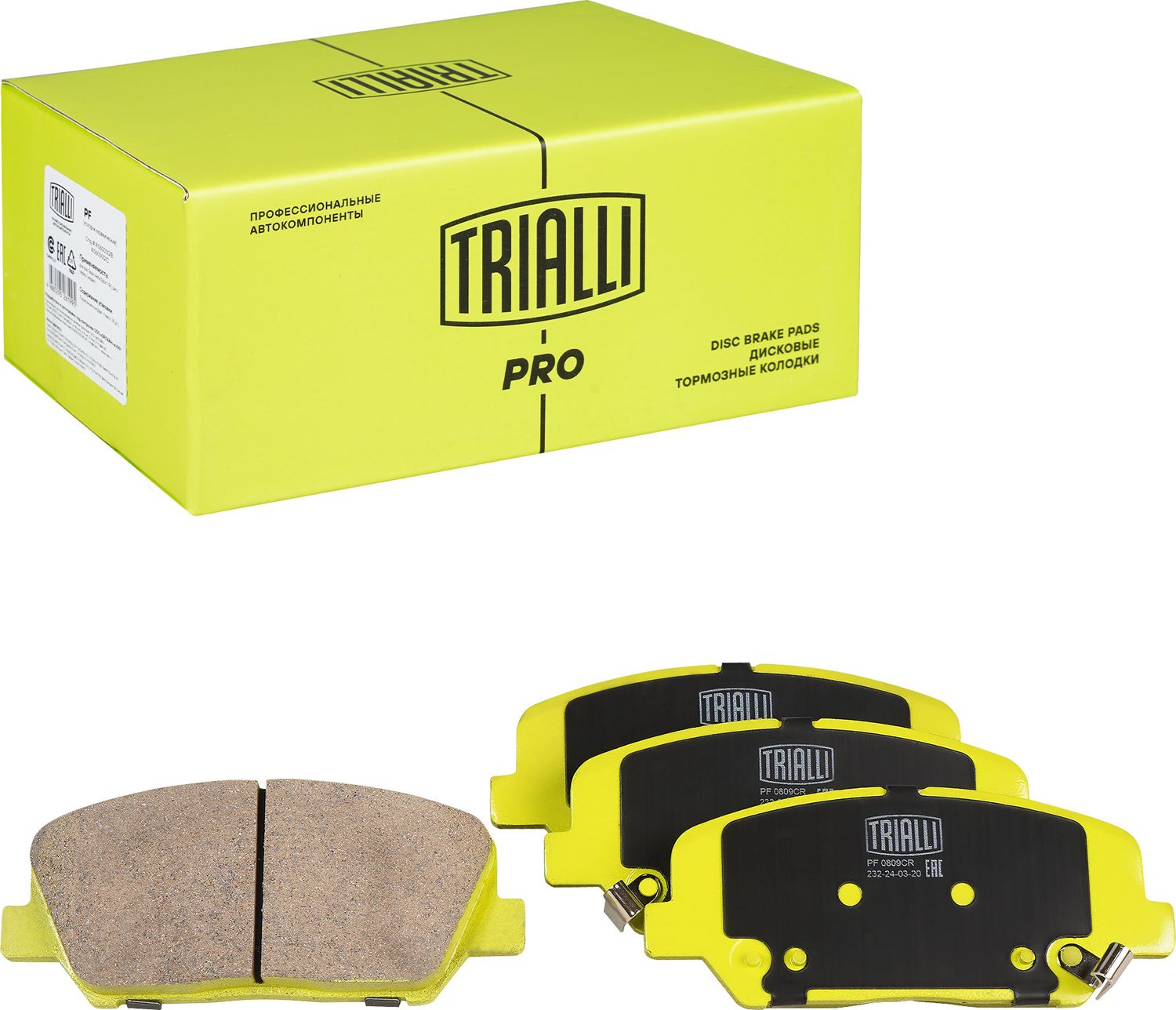 Тормозные колодки Trialli (Керамика). Артикул PF 0809CR