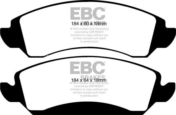 Тормозные колодки EBC Brakes. Артикул DP41830R