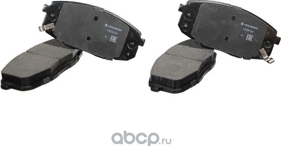 КОЛОДКИ ПЕРЕДНИЕ ДЛЯ А/М HYUNDAI CRETA (16-), I30 (07-12) KIA CEED (06-), CERAT (Volram). Артикул VR26124