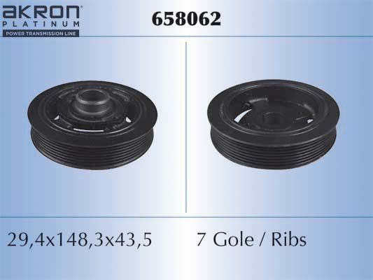 Шкив коленвала Malò. Артикул 658062