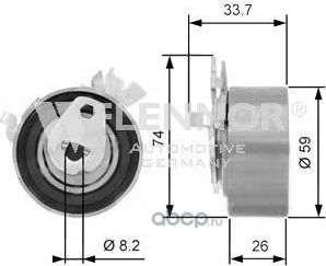 Натяжной ролик, ремень ГРМ (Flennor). Артикул FS04039