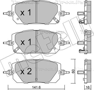 Тормозные колодки Metelli передние для Mazda MX-30 I 2020-2026. Артикул 22-1295-0