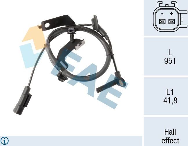 Датчик ABS FAE. Артикул 78655