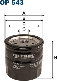 Масляный фильтр Filtron. Артикул OP 543