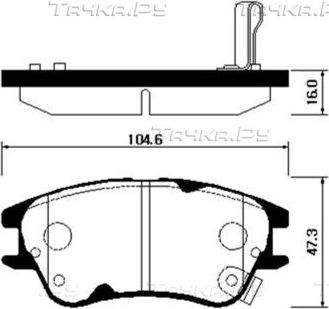 Тормозные колодки HSB. Артикул HP0002