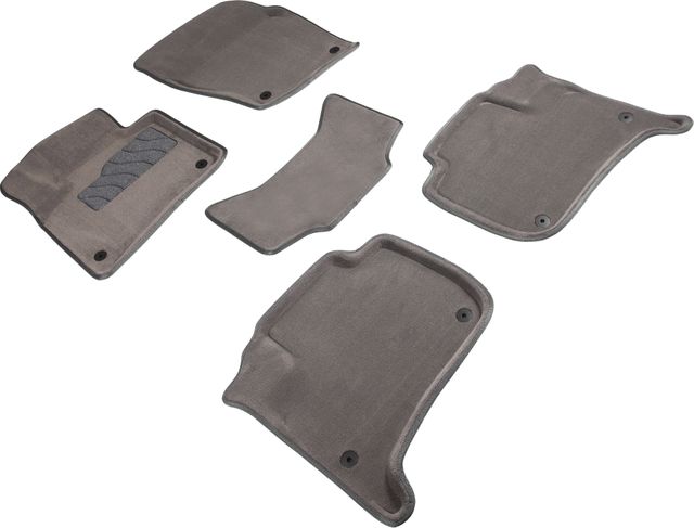 Коврики Seintex 3D ворсовые для салона Volkswagen Touareg II 2010-2018 СЕРЫЕ. Артикул 84777