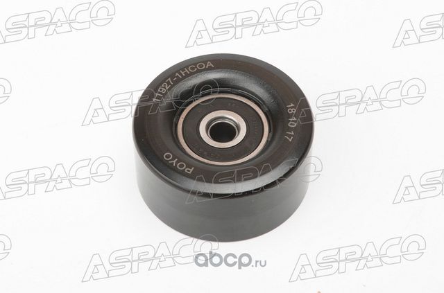 РОЛИК НАТЯЖИТЕЛЯ ПРИВОДНОГО РЕМНЯ NISSAN MICRA (02-10), NOTE (06-) (Aspaco). Артикул AP83867