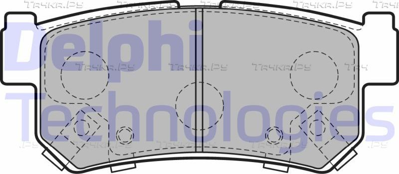 Тормозные колодки Delphi (Low-Metallic) задние для SsangYong Actyon Sports II 2012-2016. Артикул LP2127