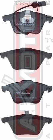 Тормозные колодки Akyoto Packing AKYOTO передние для Audi A3 II (8P) 2003-2013. Артикул AKD-0616
