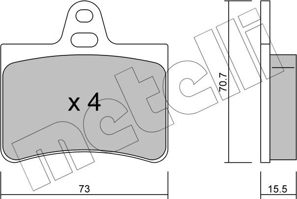 Тормозные колодки Metelli. Артикул 22-0333-0