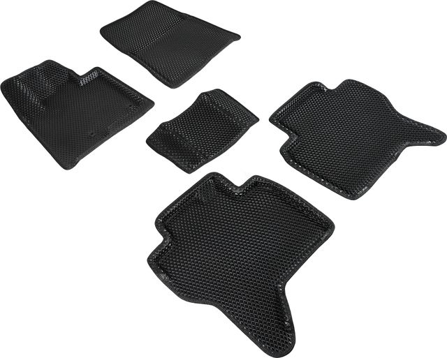 Коврики Seintex 3D EVA ромб для салона Mitsubishi Pajero IV 2006-2026 ЧЕРНЫЕ. Артикул 95323