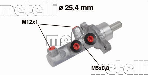 Тормозной цилиндр главный Metelli (алюминий) для Opel Astra H 2004-2014. Артикул 05-0569