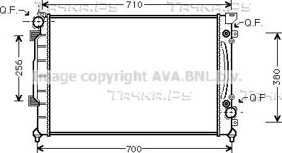 Радиатор охлаждения двигателя AVA. Артикул AIA2157