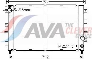 Радиатор охлаждения двигателя AVA ** CLEVER FIT **. Артикул AUA2220