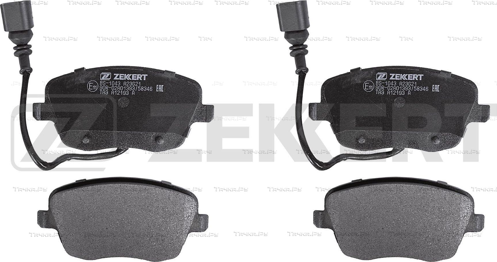 Тормозные колодки Zekkert передние для Skoda Fabia II 2007-2010. Артикул BS-1043