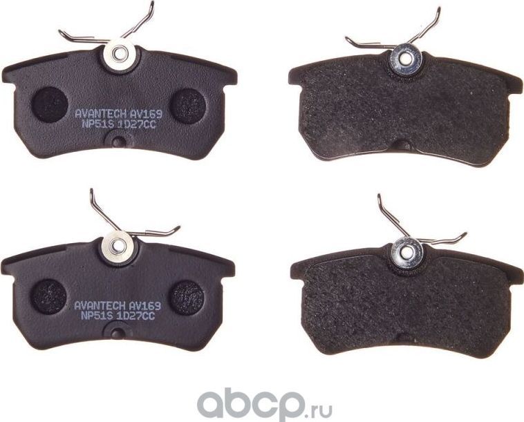 Колодки тормозные дисковые противоскрипная пластина в компл. (Avantech). Артикул AV169