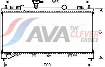 Радиатор охлаждения двигателя AVA ** CLEVER FIT **. Артикул MZ2226