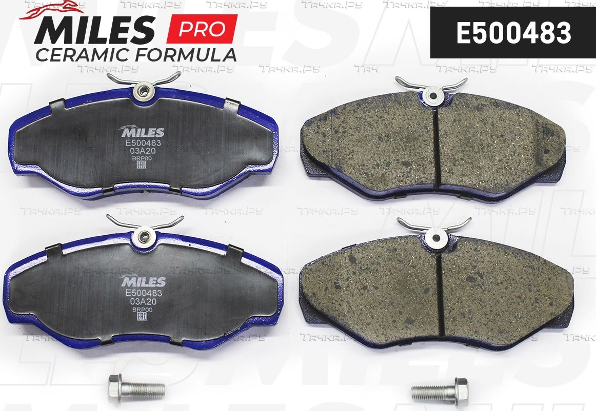 Тормозные колодки Miles (Керамика) передние для Renault Espace III 2000-2001. Артикул E500483