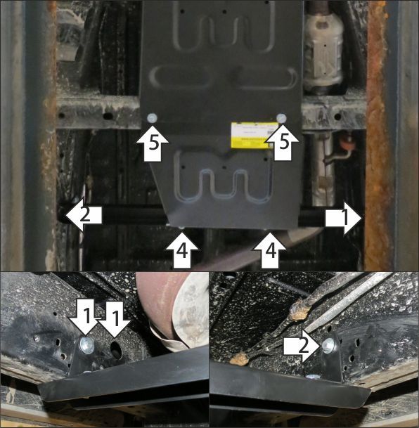 Защита Мотодор для раздаточной коробки Changan Hunter Plus 2023-2026. Артикул 77216