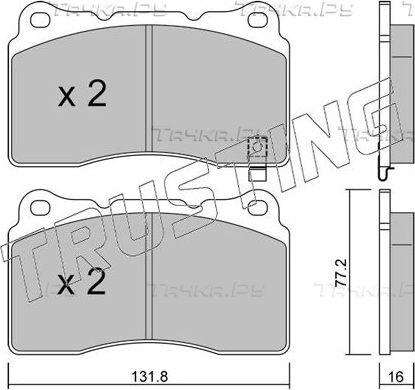 Тормозные колодки Trusting передние для Mitsubishi Carisma I 1999-2004. Артикул 297.5