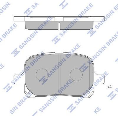 Тормозные колодки Sangsin Hi-Q передние для Lexus ES I 1991-1997. Артикул SP1226
