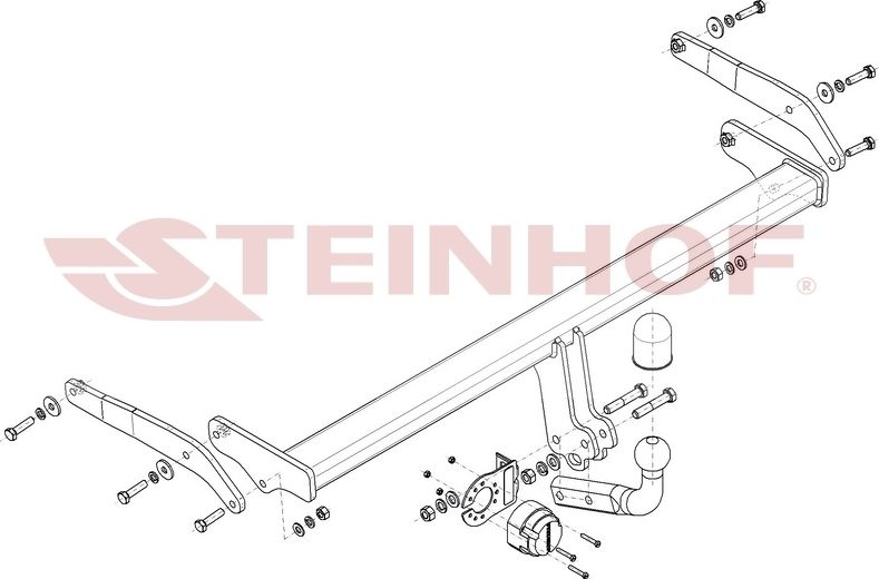 Фаркоп Steinhof для Audi A3 8Y седан, хетчбек 2020-2026. Артикул A-125