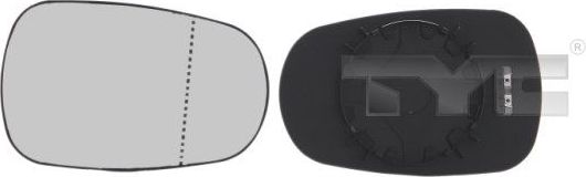 Зеркальное стекло бокового зеркала TYC правое/левое для Renault Modus I 2004-2012. Артикул 324-0026-1