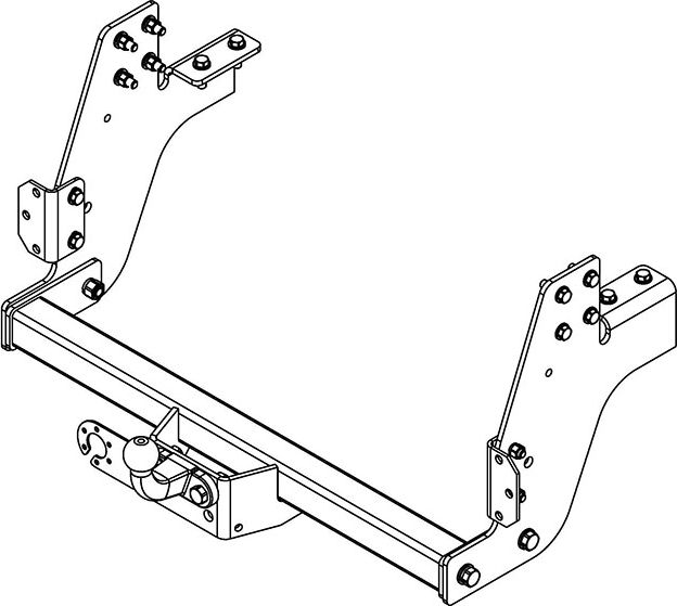 Фаркоп AvtoS для ГАЗ 33104 Валдай 2010-2026. Фланцевое крепление. Артикул GAZ-13