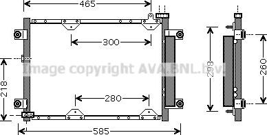 Радиатор кондиционера (конденсатор) AVA для Suzuki Grand Vitara II 1998-2005. Артикул SZ5075D