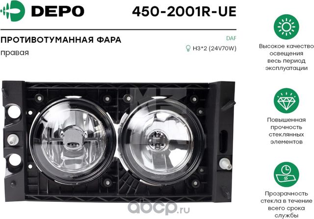 Фара противотуманная (Depo). Артикул 4502001RUE