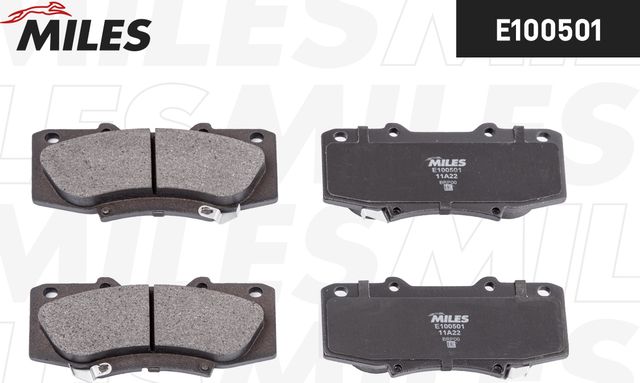 Тормозные колодки Miles (Semi-Metallic). Артикул E100501