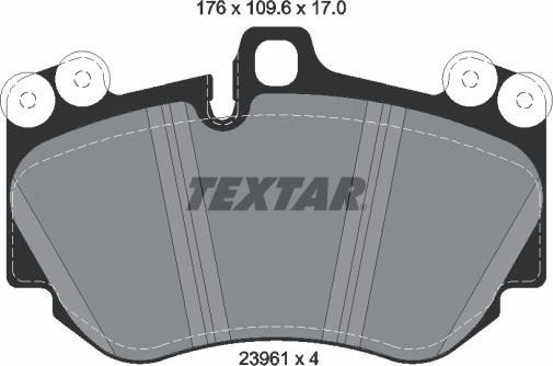 Тормозные колодки Textar передние для Lamborghini Huracán 2016-2026. Артикул 2396101