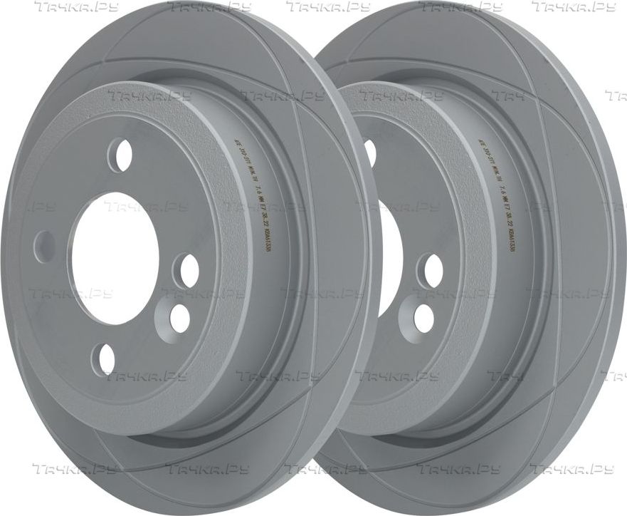 Тормозной диск ATE PowerDisc задний для MINI Roadster R59 2012-2015. Артикул 24.0310-0271.1