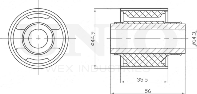 Сайлентблок рычага подвески (Unio). Артикул RMP-20335