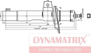 Амортизатор подвески газонаполненный (Dynamatrix-Korea). Артикул DSA334834