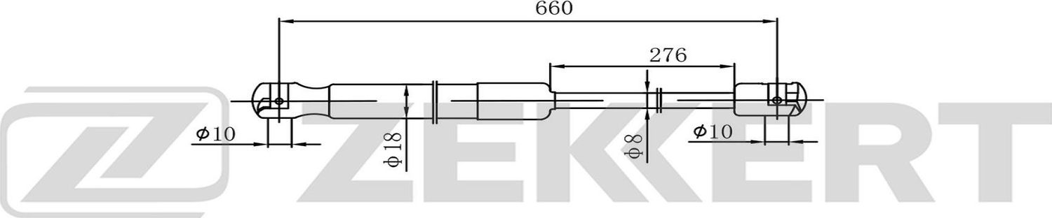 Амортизатор (упор) багажника Zekkert. Артикул GF-2579