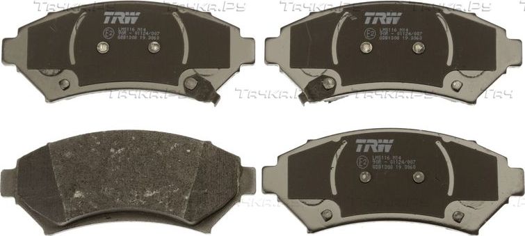 Тормозные колодки TRW COTEC передние для Chevrolet Impala VIII 1999-2005. Артикул GDB1308