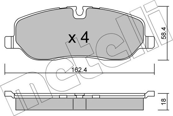 Тормозные колодки Metelli. Артикул 22-0693-0