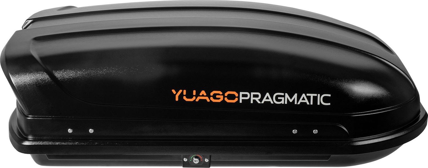 Автомобильный бокс Yuago Pragmatic (тиснение) (EuroLock) черный (410 л, 147х97х39 см). Артикул 2000000009933