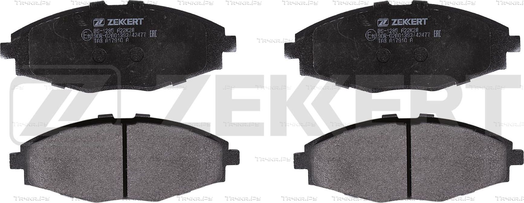 Тормозные колодки Zekkert передние для ЗАЗ Sens 2004-2009. Артикул BS-1285