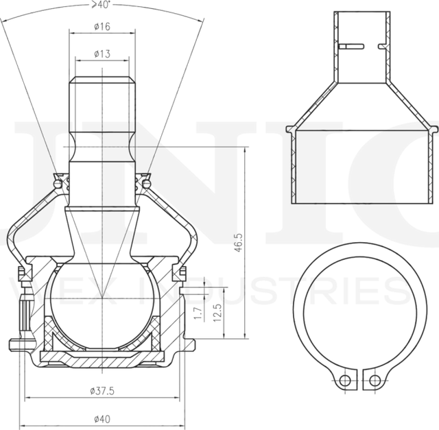 Опора шаровая (Unio). Артикул SSP-20107