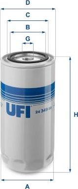 Топливный фильтр UFI. Артикул 24.349.00