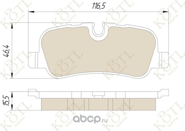 Колодки тормозные дисковые задние к-т LAND ROVER DISCOVERY 2.7TD/4.4 04>/RANGE R (Kotl) Kotl. Артикул 1632kt