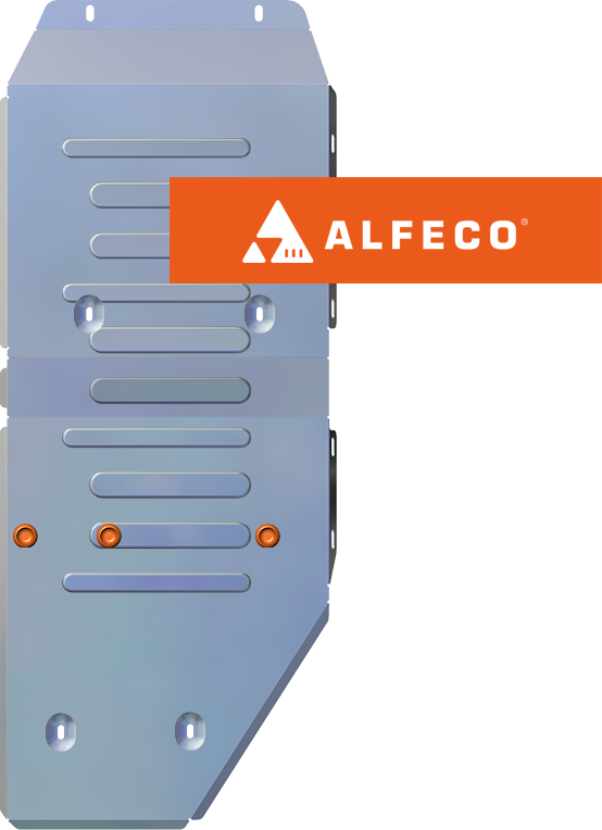 Защита алюминиевая Alfeco (4 мм) для топливного бака Ford Expedition (U553) 2021-2026. Артикул ALF.07.52 AL4